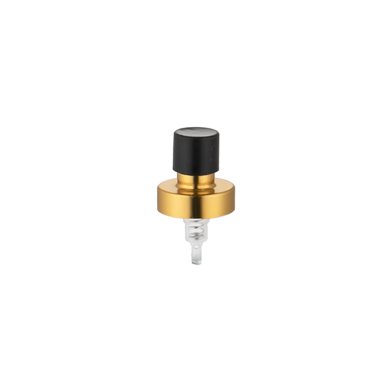 Black gold splicing press type perfume nozzle