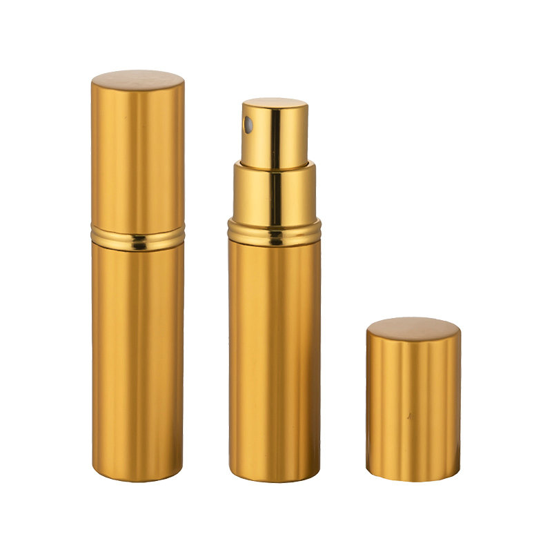 Golden glass metal perfume skin care product packaging material empty bottle