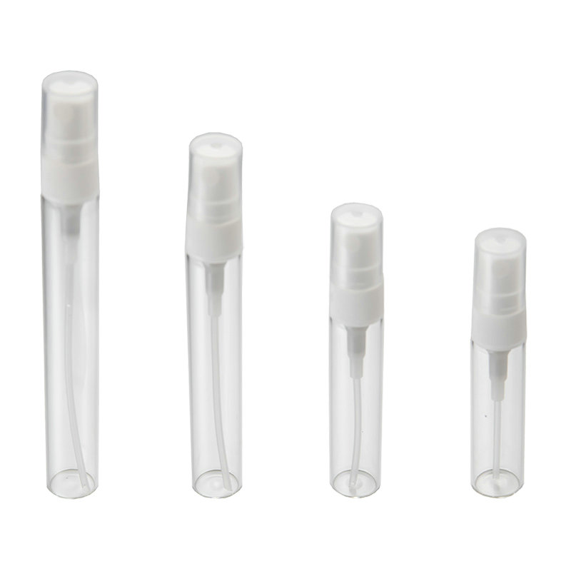 White transparent perfume bottle